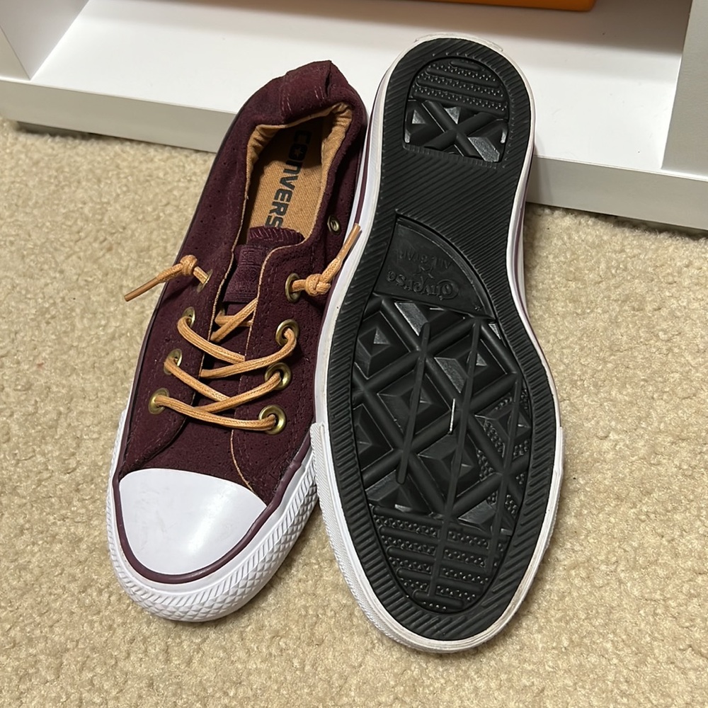 Maroon Suede Converse - image 4